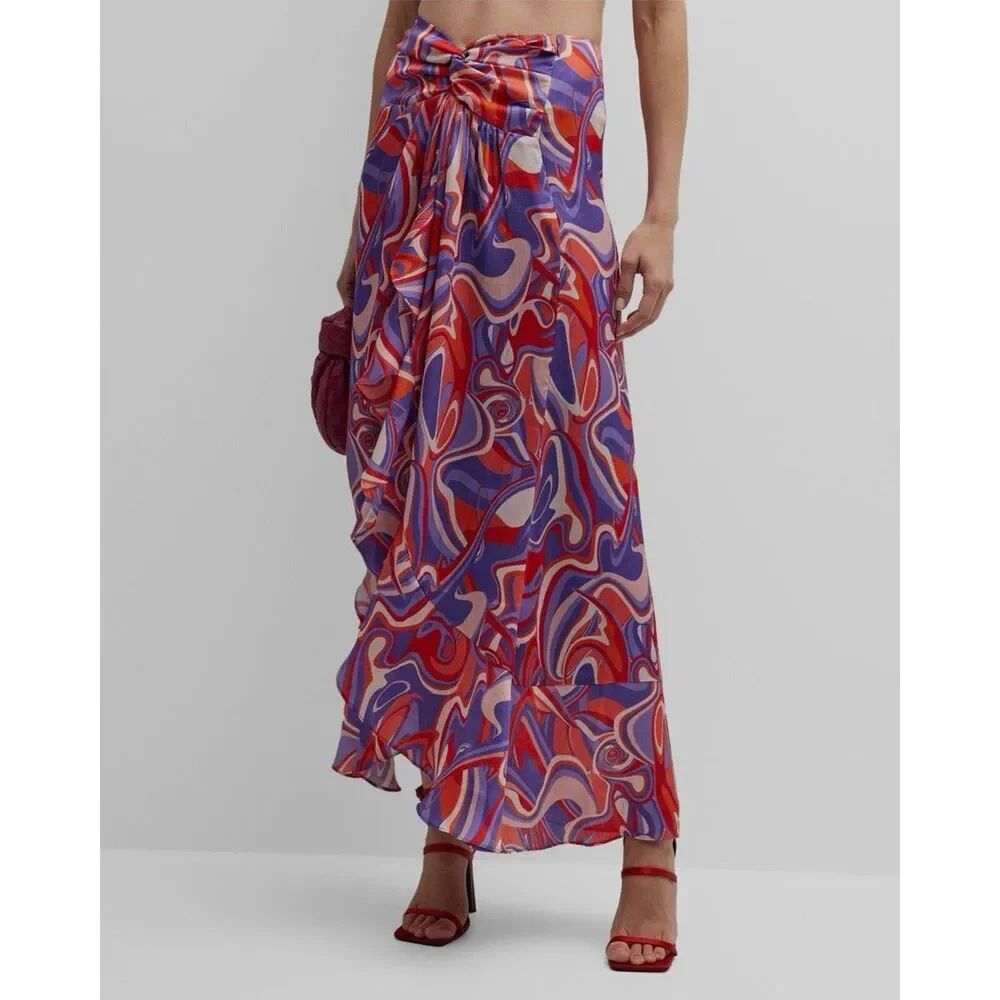✨Ramy Brook Swirl Print Lorena Flowy Maxi Sz 4 Skirt✨
